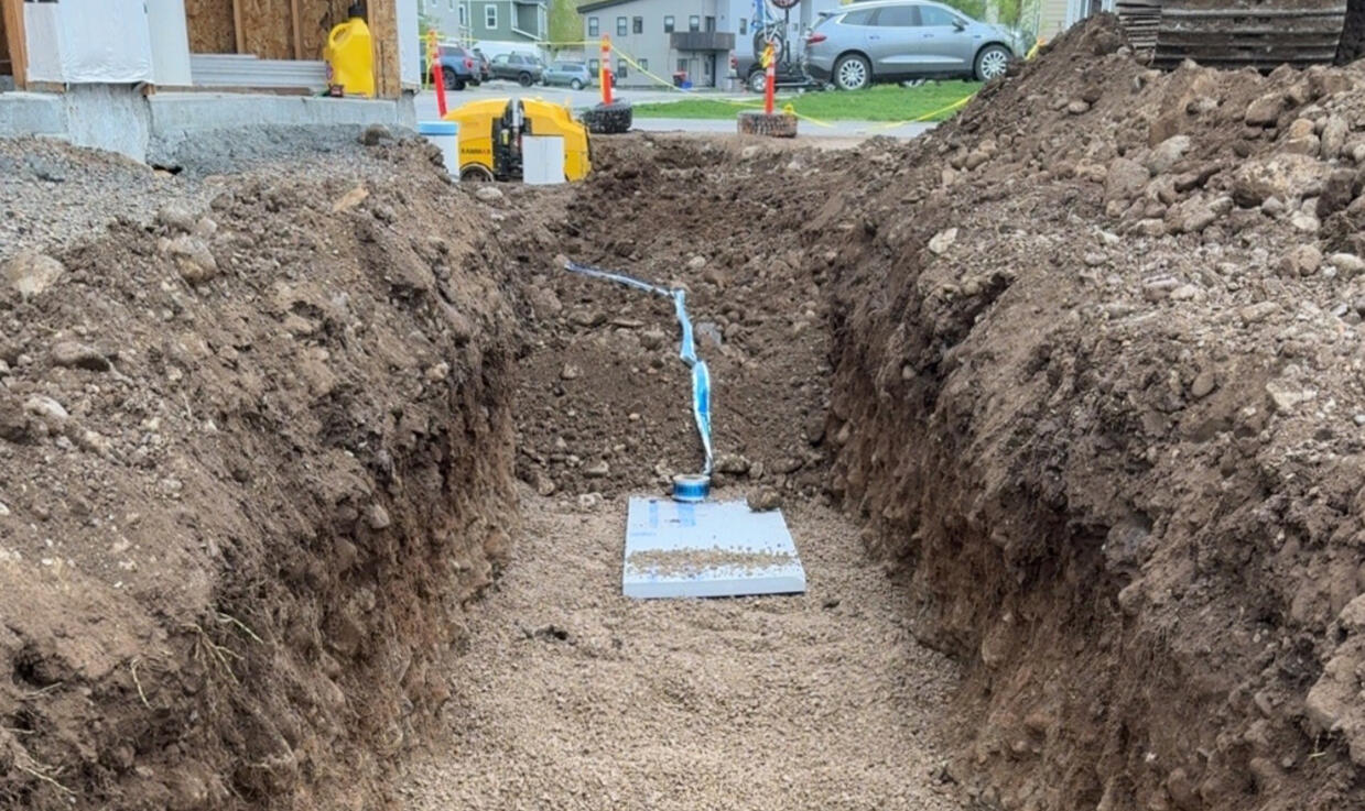 Water service blue board/Tape